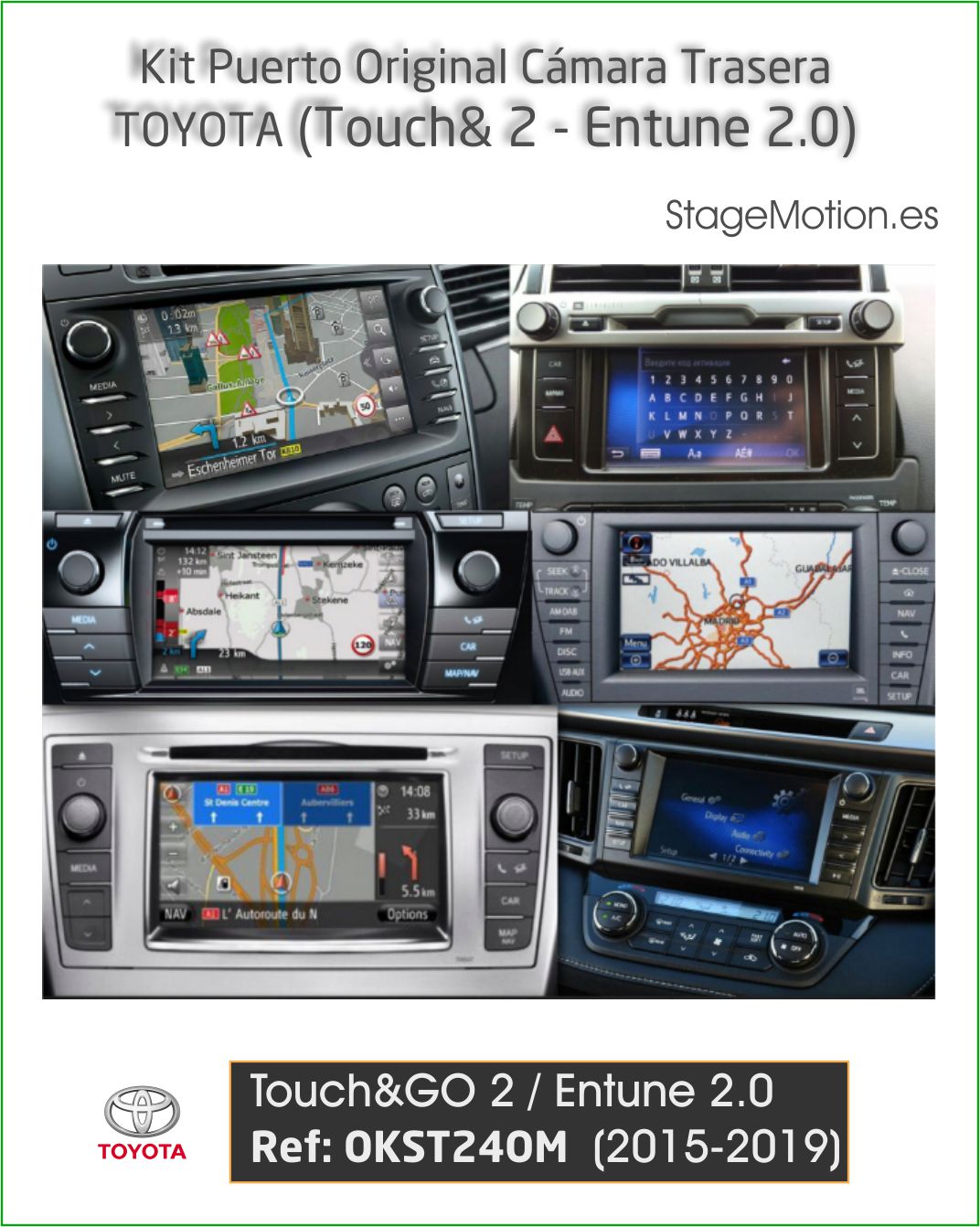 Kit RVC Toyota Touch&Go2 Systems / Entune 2.0 (2012-2018)