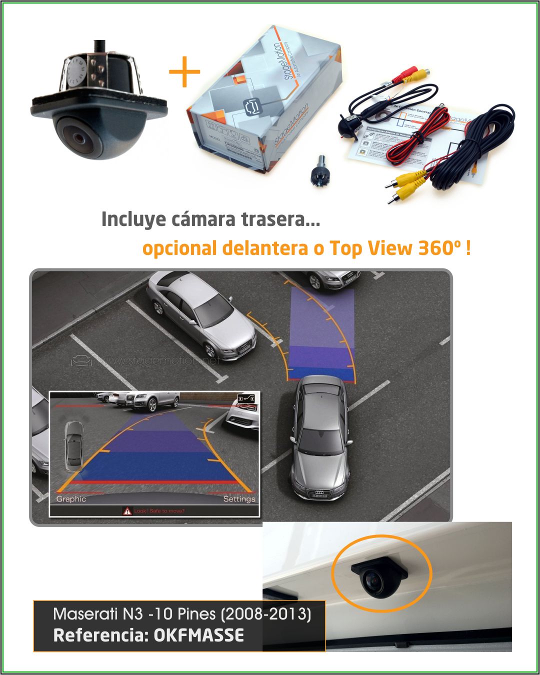 Kit RVC Integrado Maserati (hasta 2013 / 10 pines)